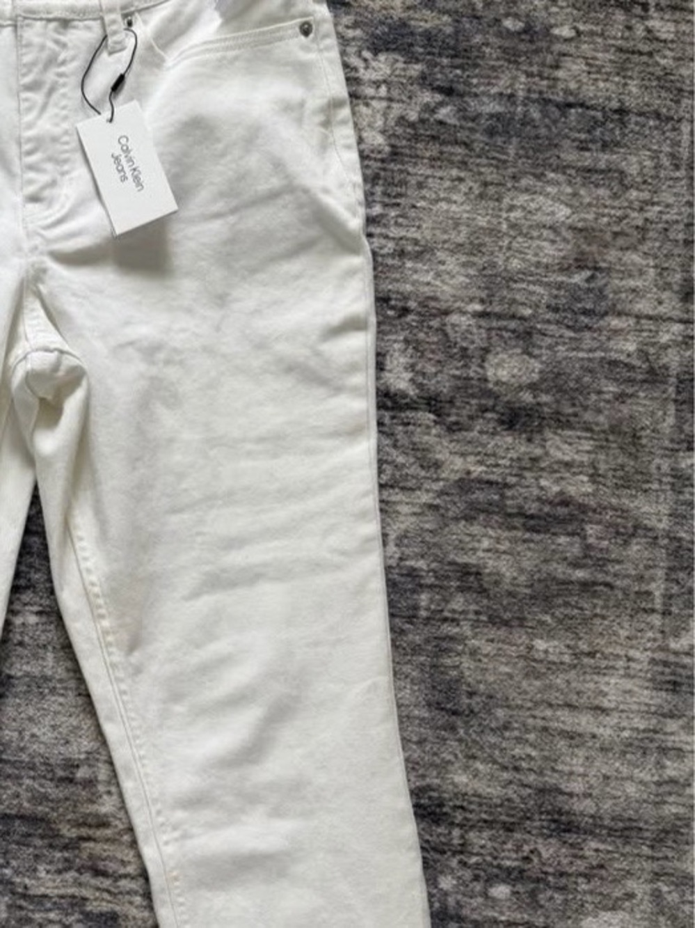 Calvin Klein White High-Rise Denim Jeans